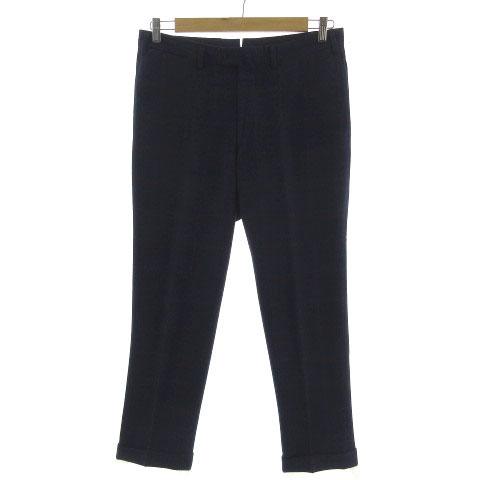 【中古】Owner's Garment スーツ ジャケット パンツ 起毛 エルメネジルドゼニア イタリア製生地 格子柄 紺 青 赤_4