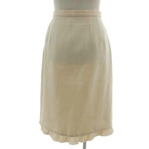 【中古】未使用品 クロエ CHLOE スーツ スカートスーツ ジャケット テーラード 半袖 スカート ミディ丈 ベージュ 42_7