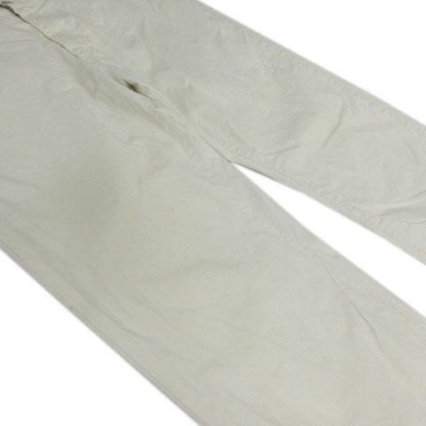 【中古】モンクレール MONCLER パンツ チノパン ストレート  コットン アイボリー クリーム色 ブラウン 茶 52 中古】モンクレール MONCLER パンツ チノパン ストレート コットン