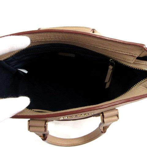 【中古】コールハーン COLE HAAN エヴァ ミニ サッチェル ハンドバッグ ショルダー ロゴ レザー ベージュ グレージュ 中古】コールハーン COLE HAAN エヴァ ミニ サッチェル ハンドバッグ