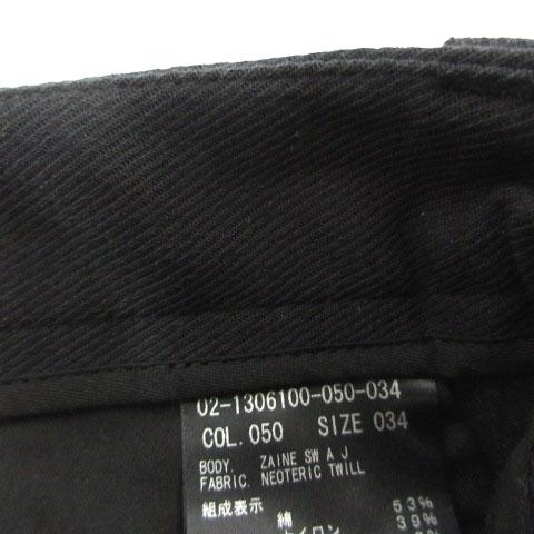 【中古】セオリー Theory パンツ 02-1306100-050-034 テーパード ストレッチ 日本製 コットン混 ブラック 黒 34 中古】セオリー Theory パンツ 02-1306100-050-034 テーパード
