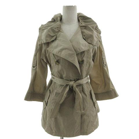 【中古】マックレガー McGREGOR ハーフトレンチコート 314117101 袖ロールアップ リボンベルト ベージュ系 Lの通販は