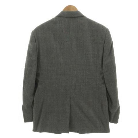 【中古】ブルックスブラザーズ スーツ ジャケット パンツ 裾ダブル グレンチェック グレー 黒 茶系 38SHT 32W_3