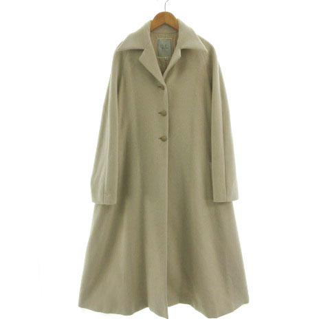 【中古】シビラ SYBILLA コート テントコート Aライン ウール 起毛 ベージュ系 42 レディース