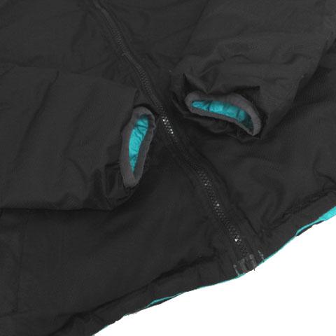 【中古】THE NORTH FACE サミットシリーズ ダウンジャケット ダウンベスト 2way リバーシブル ロゴ刺繍 黒 青系 M