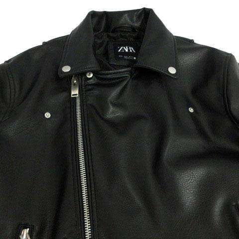 ZARA 羊革 ダブル ライダース ラムレザージャケット 黒 ベルト 本革 ZARA ザラ ラムレザー ダブルライダースジャケット M - メルカリ