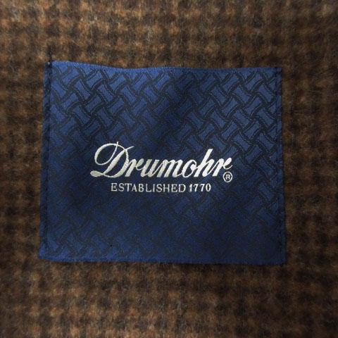 【中古】未使用品 ドルモア DRUMOHR ジャケット カーゴジャケット DJ477JK1 ステンカラー 格子柄 ブラウン 茶 48_8