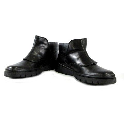 【中古】セルジオロッシ Sergio rossi ブーツ ショートブーツ レザー ブラック 黒 7.5 メンズ_2