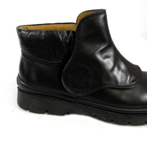 【中古】セルジオロッシ Sergio rossi ブーツ ショートブーツ レザー ブラック 黒 7.5 メンズ_4