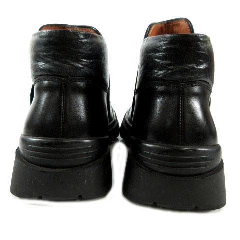 【中古】セルジオロッシ Sergio rossi ブーツ ショートブーツ レザー ブラック 黒 7.5 メンズ_6