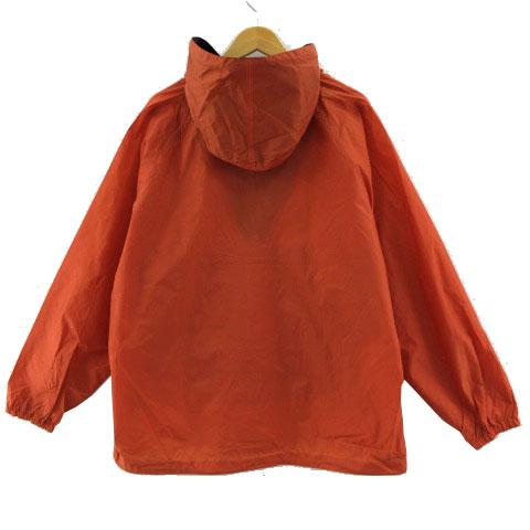 【中古】シェラデザイン SIERRA DESIGNS アノラックパーカー ウインドブレーカー ハーフジップ オレンジ L_6