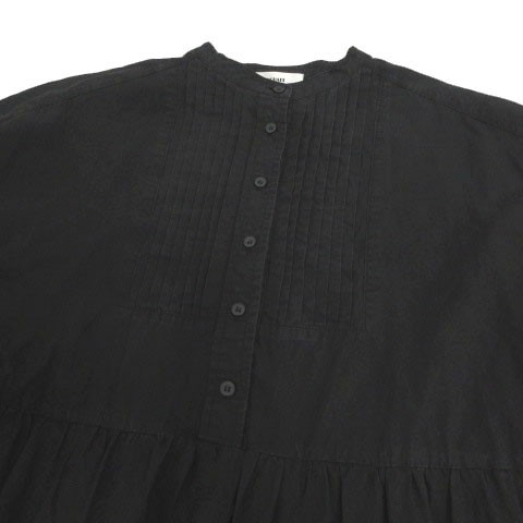 【中古】マチャット MACHATT タキシードシャツドレス ワンピース M20A-03-4 バンドカラー ピンタックビブ ロング  Fの通販は