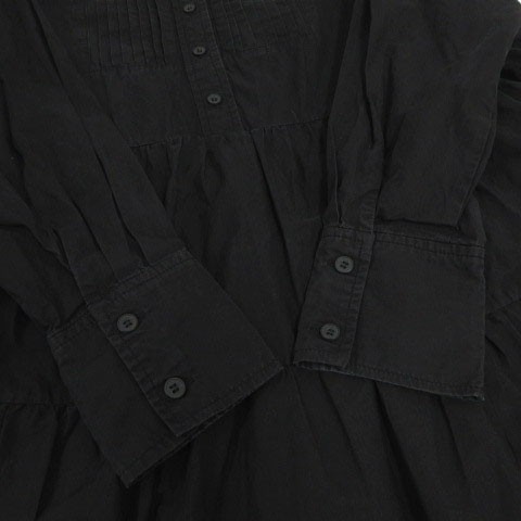 【中古】マチャット MACHATT タキシードシャツドレス ワンピース M20A-03-4 バンドカラー ピンタックビブ ロング  Fの通販は