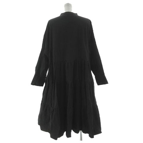 【中古】マチャット MACHATT タキシードシャツドレス ワンピース M20A-03-4 バンドカラー ピンタックビブ ロング  Fの通販は