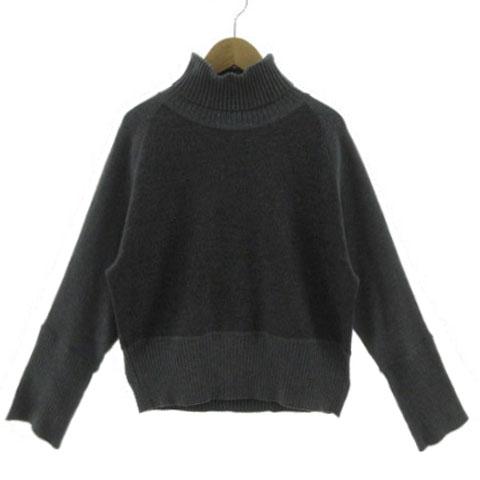 【中古】マカフィー MACPHEE ウールインターロック タートルネックプルオーバー 12-03-34-03233 チャコールグレー S