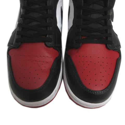 【中古】ナイキ NIKE AIR JORDAN 1 LOW 553558-161 スニーカー ブラック 黒 レッド 赤 ホワイト 白 28.5 メンズ_1
