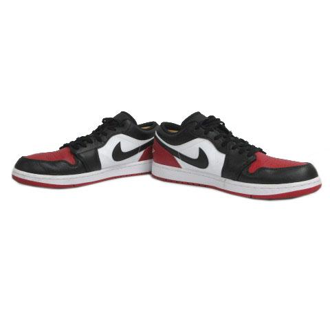 【中古】ナイキ NIKE AIR JORDAN 1 LOW 553558-161 スニーカー ブラック 黒 レッド 赤 ホワイト 白 28.5 メンズ_2