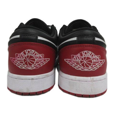 【中古】ナイキ NIKE AIR JORDAN 1 LOW 553558-161 スニーカー ブラック 黒 レッド 赤 ホワイト 白 28.5 メンズ_4