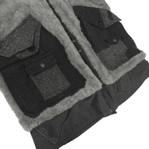 中古】未使用品 DOLCE&GABBANA ジャケット ファー パッチワーク