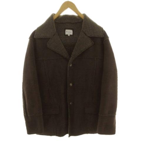 【中古】ピッコーネクラブ Picone CLUB ジャケット フェイクムートン 裏地ボア ブラウン系 茶系  3 メンズ