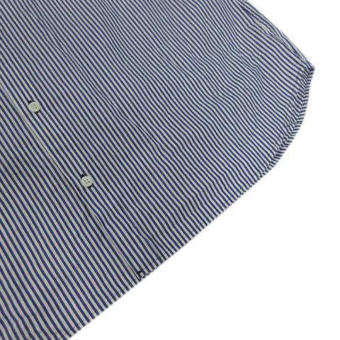 【中古】ズッカ zucca プルオーバー縛 衣装 ZU91FH182 長袖 ミモレ丈 日本製 綿織物 縞模様 紺 白 M