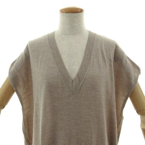 中古】Martin Margiela 1 留め金属装飾 Vネックニットワンピース