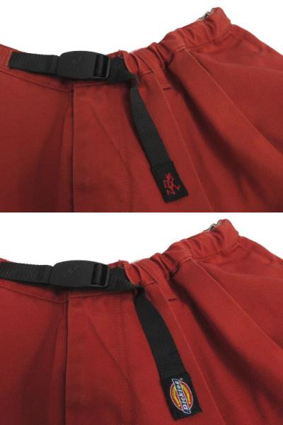 【中古】GRAMICCI×Dickies ボリュームスカート 171W40FS03 FREAK’S STORE別注 ロング丈 ウエストゴム レッド系 S_2