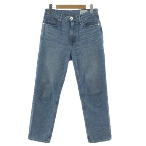【中古】アッパーハイツ upper hights THE HIM MIDRISE デニムパンツ 188301702FLW  ユーズド加工 ダメージ加工 青 21