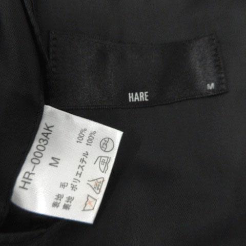 アダムエロペ Adam et Rope' MB フック ロング コート黒ブラックL 中古ハレ HARE ジャケット HR-0003AK テーラードカラー シングル 1B