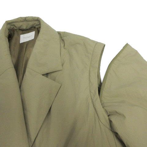 【中古】B&Y BEAUTY&YOUTH ナイロン コート -2WAY- 1625-144-4756 コート ジレ 中綿入り ベージュ系 カーキベージュ M