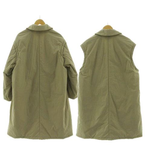 【中古】B&Y BEAUTY&YOUTH ナイロン コート -2WAY- 1625-144-4756 コート ジレ 中綿入り ベージュ系 カーキベージュ M