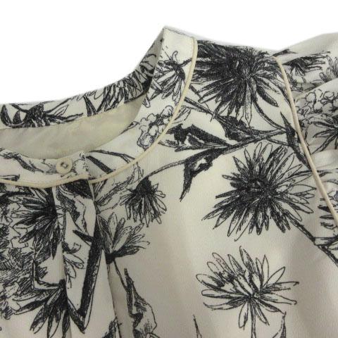 【中古】ウィルフリー willfully tiered various print stand collar OP 2322-OP-08 ワンピース 花柄 アイボリー F
