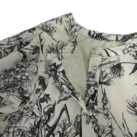 【中古】ウィルフリー willfully tiered various print stand collar OP 2322-OP-08 ワンピース 花柄 アイボリー F