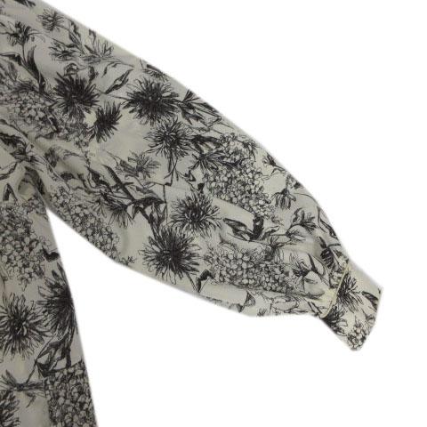 【中古】ウィルフリー willfully tiered various print stand collar OP 2322-OP-08 ワンピース 花柄 アイボリー F