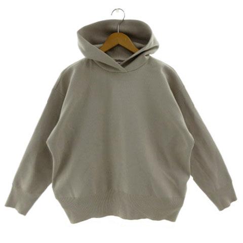 マチャット MACHATT アモッサフーディ プルオーバーパーカー 長袖 グレージュ レディース 中古】マチャット MACHATT アモッサフーディ プルオーバー