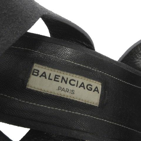 中古】バレンシアガ BALENCIAGA サンダル ウェッジソール アンクル