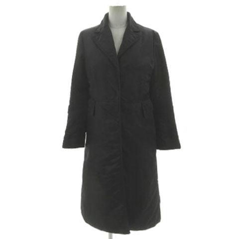 【中古】PHILOSOPHY di A FERRETTI コート セミピークドラペル 中綿入り ブラック 黒 I42 レディース