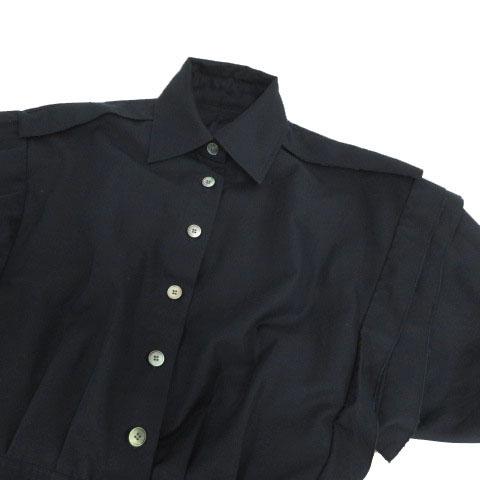 【中古】ハッシュニュアンス #Newans ワンピース タック ギャザー ロング丈 コットン混 ネイビー 紺 1 レディース 中古】ハッシュニュアンス #Newans ワンピース タック ギャザー ロング