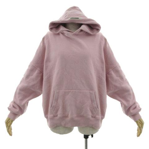 【中古】FOG ESSENTIALS Pullover Hoodie RLCT LOGO スウェット パーカー 裏起毛 ロゴ刺繍 バックプリント ピンク系 S_1
