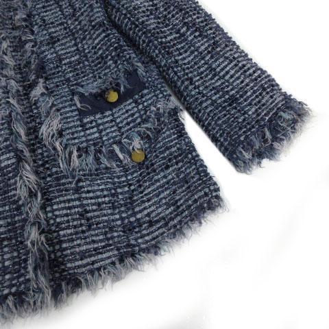 中古】トリーバーチ TORY BURCH ツイードノーカラージャケット