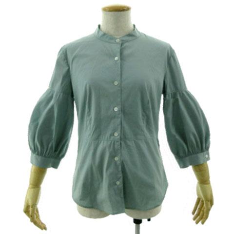 中古】Premise for Theory Luxe ブラウス バンドカラー ビショップ