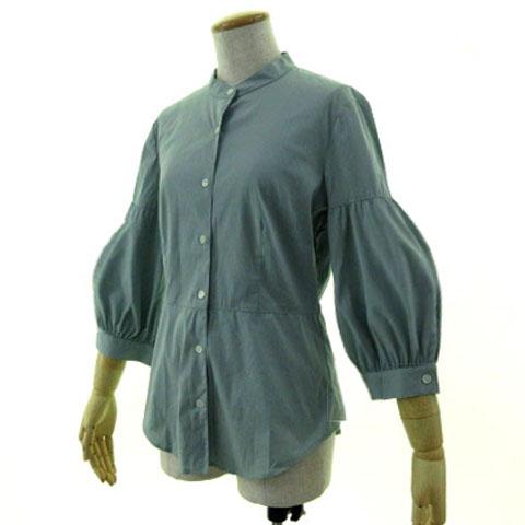 中古】Premise for Theory Luxe ブラウス バンドカラー ビショップ