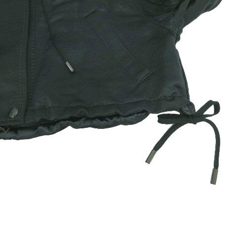 【中古】プライドインターナショナルデザイン PRIDE ジャケット フーディー クロップド丈 シャイニー 深緑系 38 中古】プライドインターナショナルデザイン PRIDE ジャケット