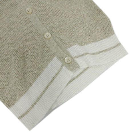 中古】ヴァレンティノ VALENTINO 襟付きニットシャツ カーディガン 花