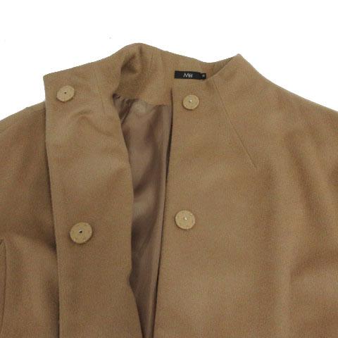 【中古】エムフィル Mfil コート 193-10201 スワンカラー 起毛 日本製 ウール ブラウン系 茶系 36 レディース_3
