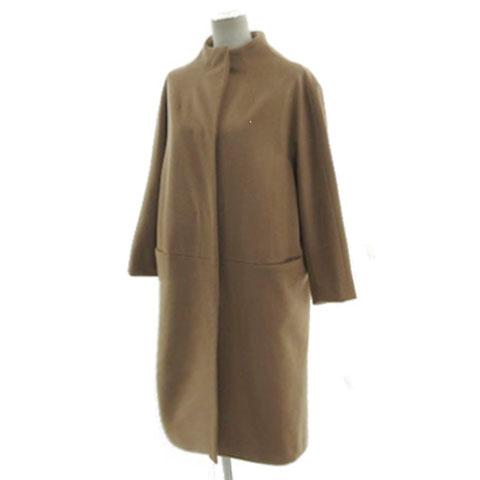 【中古】エムフィル Mfil コート 193-10201 スワンカラー 起毛 日本製 ウール ブラウン系 茶系 36 レディース_6