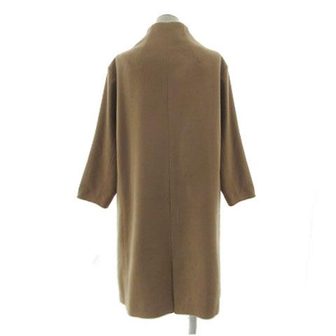 【中古】エムフィル Mfil コート 193-10201 スワンカラー 起毛 日本製 ウール ブラウン系 茶系 36 レディース_7
