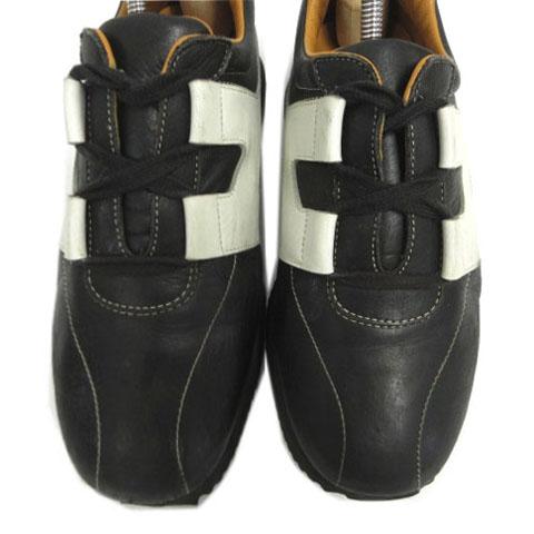 中古】エルメス HERMES ドリブル スニーカー Hロゴ レザー イタリア製