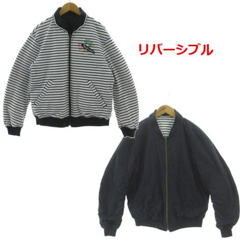 中古 RODEO CROWNS WIDE BOWL RCWB リバーシブルジャンパー 420ASR30-1670 ジップアップ ボーダー 紺 白 Mの通販は - ブランド古着のベクトル 通販サイト