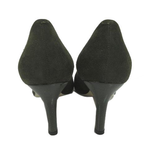 中古】未使用品 ペリーコ PELLICO パンプス アーモンドトゥ スウェード